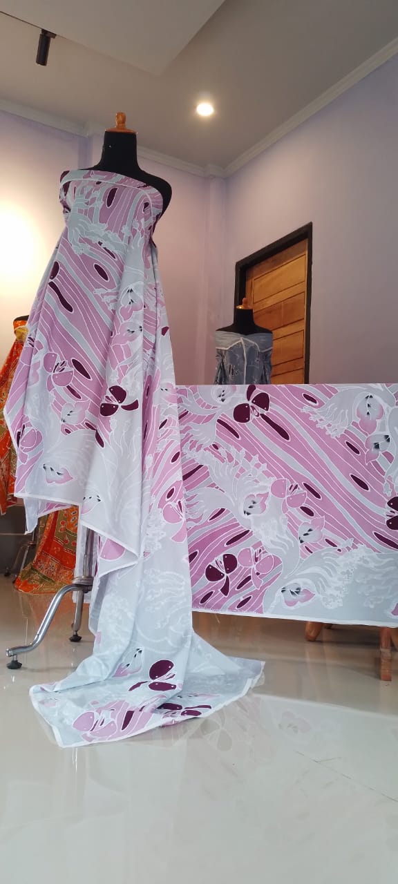 Batik Bacan Pink Putih